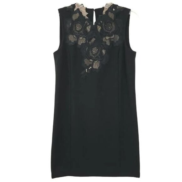 BCBGMAXAZRIA Black Lace Sleeveless Cocktail Dress XXS - Picture 2 of 9